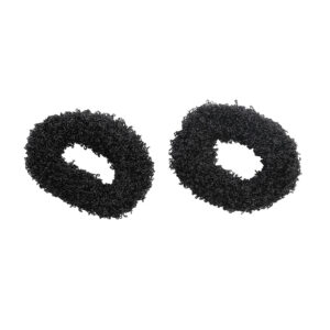 Pehmeät ja miellyttävät mustat lankadonitsi -hiuslenkit ovat erittäin hellävaraiset hiuksille.