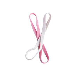 Valkoinen/vaaleanpunainen silikoninauhallinen stretch-pantasetti 2kpl..