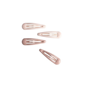 Metalliset hiuspinnit 4kpl, joissa kaunis kiiltävä vaaleanpunainen muovipinnoite.