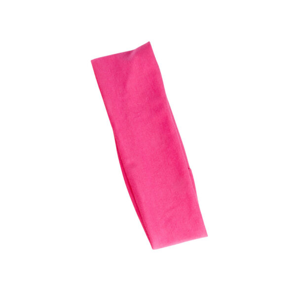 Pirteä pinkki stretch-hiuspanta.