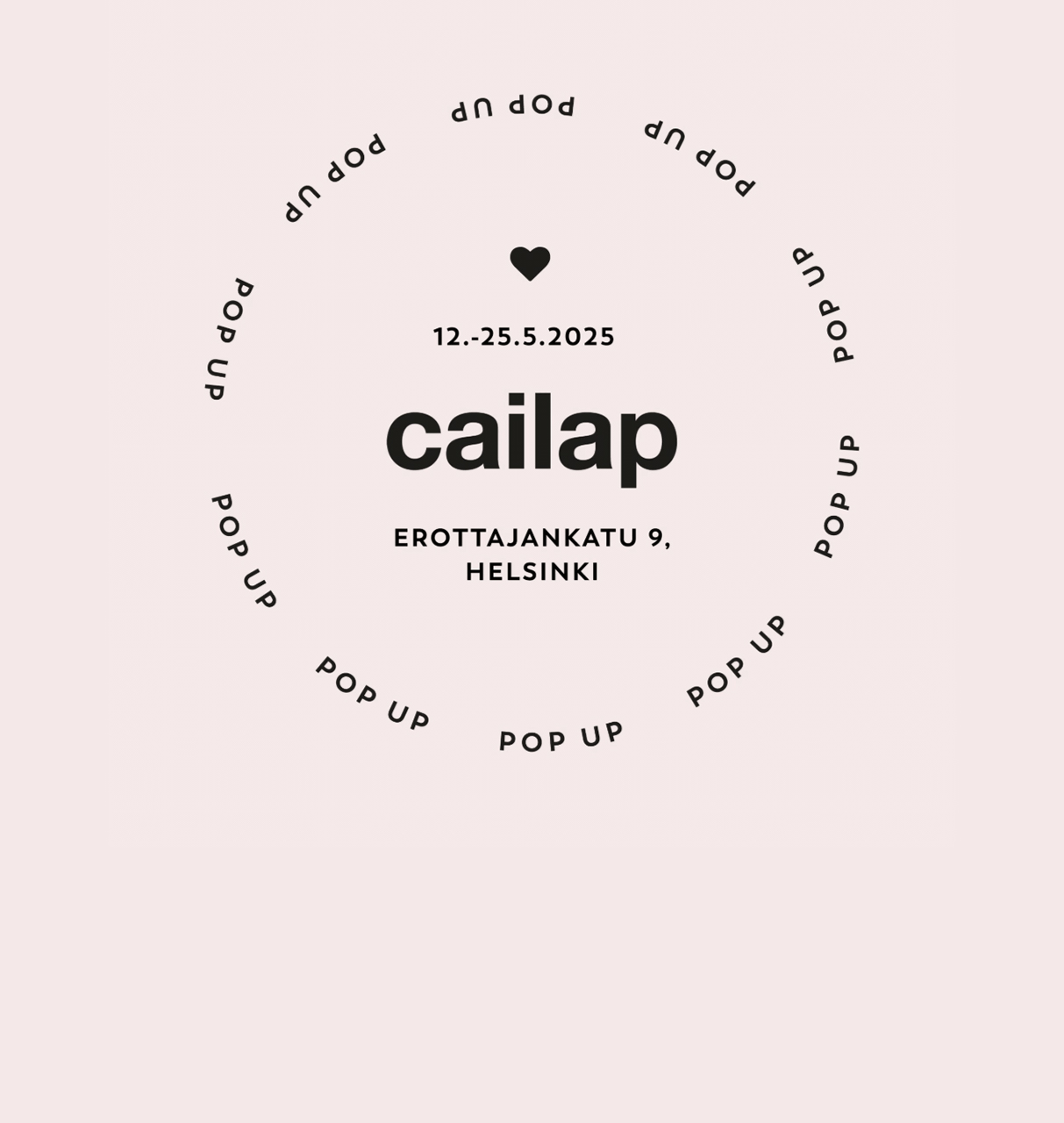 Cailap pop up toukokuussa Helsingin Erottajalla - Cailap